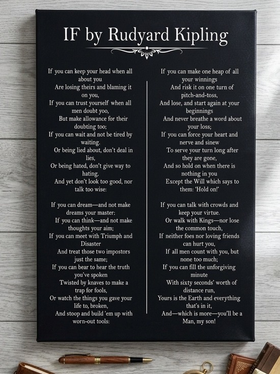 Other - "IF" by Rudyard Kipling Canvas Art Print